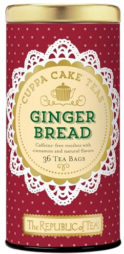 The Republic Of Tea Gingerbread Cuppa Cake Rooibos Red Tea, 36 Tea Bag Tin by The Republic Of Tea