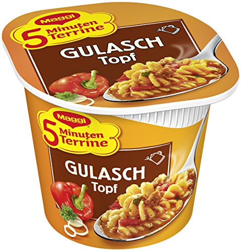 Maggi 5 Minuten-Terrine Gulaschtopf, 8er Pack (8 x 61 g)