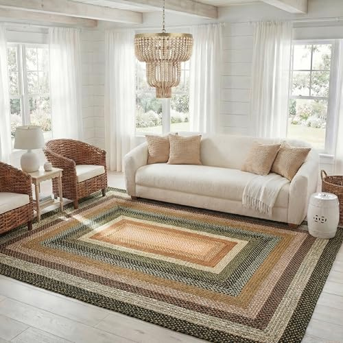 SAFAVIEH Braided Area Rug 8x10, Braided Large Multi BRD308A