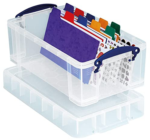Really Useful Box Plastic Storage 5 Litre with XL Lid Clear