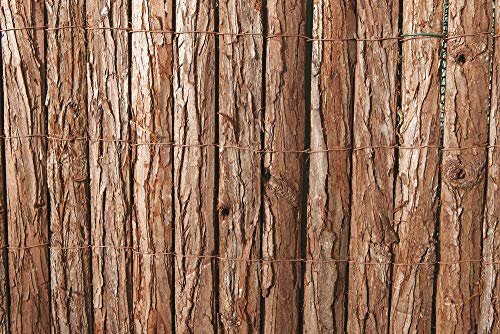 VERDELOOK Latten aus Kiefernrinde, 1x3 m, für Dekoration und Zäune
