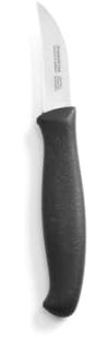 HENDI Tourniermesser, gebogener Klinge, für Obst und Gemüse, Gemüsemesser, Obstmesser, Küchenmesser, Schälmesser, Klingenlänge: 58mm, 158x20x(H) 10mm, X50CrMoV15 Edelstahl, Polypropylen, schwarz
