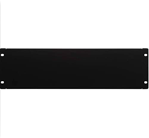 CABLEPELADO Panel Ciego de 2U para Armario Rack 19 de 2U | Tapa ciega Rack | Evita Polvo | para gestión de Cables | Ancho: 490 mm x Altura: 90 mm | No Incluye Tornillos | Metal | Negro