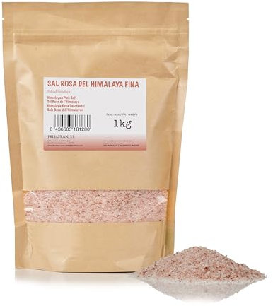 FRISAFRAN | Sel Rose De l’Himalaya Fin 1kg | Sel de l'Himalaya Naturel | sel rose de l'himalaya | sel | Pas D'additifs | sel himalaya | sel himalaya rose | gros sel | sel regenerant | digestion saine