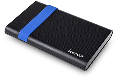 VulTech GS-15U3 - Box esterno per HDD/SSD 2.5 SATA III fino a 9,5 mm e 8TB. USB 3.0 6 Gbps, UASP, cavo incluso. Compatibile con WD, Toshiba, Seagate, PS5, Xbox, PC e Mac.