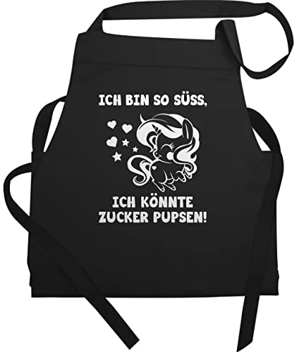 Shirtracer - Schürze Geschenk - Einhörner - Erwachsene - Ich bin so süß, ich könnte Zucker pupsen