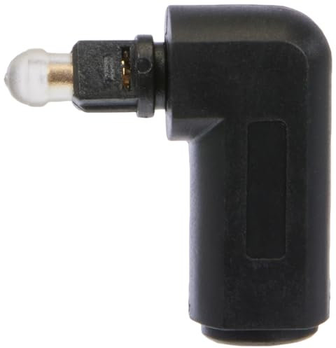 PremiumCord TOS riduzione ottica curva a 90 °, Toslink maschio a Toslink jack Toslink, contatti dorati, colore nero