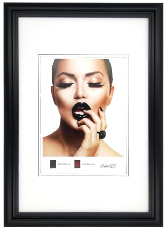 IDEAL TREND Artus Kunststoff Bilderrahmen Wanddeko Collage Poster Bilder Foto Rahmen: Farbe: Schwarz | Format: 40x60