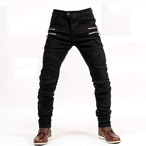 YXYECEIPENO Men's Motorcycle Motorcycle Pants Cycling Jeans 4 Detachable Protective Gear, Anti-falling Protective Gear Suitable For Outdoor Motorcycle Riding And Horse Riding The Best Gift Choice