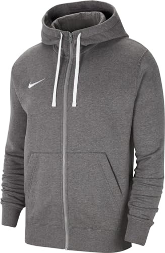 Nike Herren M Nk Flc Park20 Fz Hoodie Sweatshirt, Charcoal Heather/White, XL EU