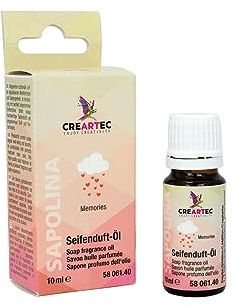 Artidee CREARTEC Natürliches Seifenduftöl - Duftnote: Memories - Seifenaroma zur Herstellung von individuell duftenden Seifen, Badekugeln, uvm. - Vegan - 10 ml - Made in Germany