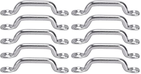 10 Stück Boot Top Pad Eye Deck Loop Tie Down 316 Edelstahl Pad-Eye Ösen Kayak Deck Loops Zur Befestigung