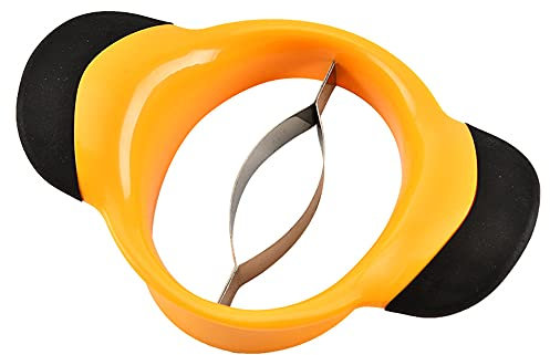 Mango Slicer, Peeler & Mango Slicer with Non-Slip Handle Stainless Steel Slicing Blade