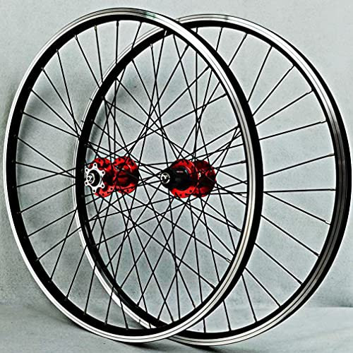 Generic MTB-Fahrrad-Laufradsatz 26 Zoll 27,5 Zoll 29 Zoll Mountainbike-Räder Doppelschicht-Leichtmetallfelge Vorder- und Hinterrad 2200 g QR 32 Löcher 6-Loch-Scheibenbremse