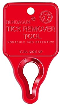 Rendasun Tick Remover Tool, Tick Removal Tool Suitable for Pets, Animals, and Humans, Quick, Safe, Reliable, and Highly Essential Tick Remover Tool for Portable Outdoor Living, 1 Pack (Red)