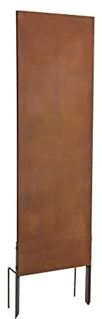 ESTEXO Sichtschutzelement Sichtschutzwand Gartenzaun Rost Sichtschutz Flames Metall Edelrost Gartendekoration Zaun (170 cm/ohne Flammen)