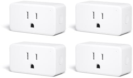 THIRDREALITY ZigBee Smart Plug 4 Pack with Real-time Energy Monitoring,15A Outlet, Zigbee Repeater,ETL Certified,ZigBee Hub Required,Work with Home Assistant,Compatible Echo Devices and SmartThings