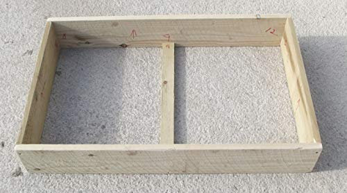 Devonshire Wood Rough Sawn Raised Bed Garden Frame Flowers Vegetables 100cm long x 65cm wide x 15cm high