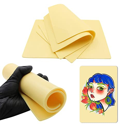 3MM Tattoo Übungshaut – PEPAX 3 Stück 30,5 x 20,3 cm Blanko Tattoo-Übungshaut-Pads Silikon Doppelseiten gefälschte Haut für Anfänger und Künstler