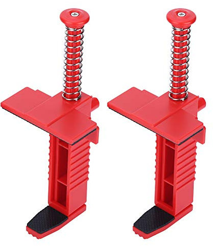 Brick Line Runner Brick Liner Clamps Wire Drawer Bricklaying Tool Fixer for Building Construction Brickwork Wire Puller 2 Pack (Red)