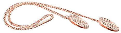 sourcing map Serviette Kette 18.9x0.16(LxDurchm) Legierung Halslatzhalter Kette Sonne Hat Riemen Kordel Schlüsselband mit Klammern für Serviette Kappe Befestigung Rose Gold