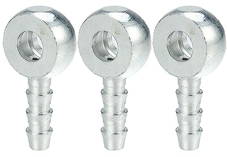 A ABSOPRO Hohlschraube 3 Stücke Motorrad Hohlschrauben ID 6mm Bremsleitung Banjo Fitting Kraftstoffleitung Adapter