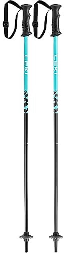 LEKI Rider Bâtons de ski pour enfant Bleu foncé/turquoise clair/blanc 70 cm