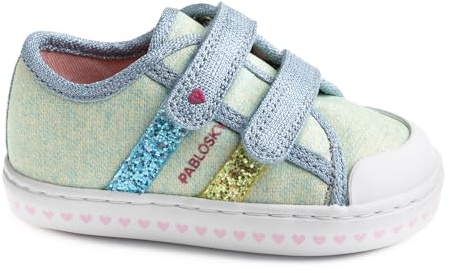 Pablosky Lona 980590, Zapatillas Bebé-Niñas, Verde, 22 EU Ancho