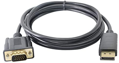 Blendend Adaptador Display Port macho a VGA macho, compatible con resoluciones hasta 1080p, ideal para conectar dispositivos a monitores VGA.