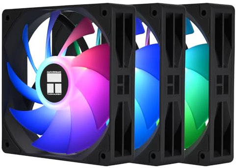 Thermalright Ventilateur de processeur TL-C12C-X28-S X3 - Vitesse de 1550 tr/min - Ventilateur de boîtier d'ordinateur - Ventilateur de contrôle PWM pour boîtier et liquide et refroidissement CPU - 28