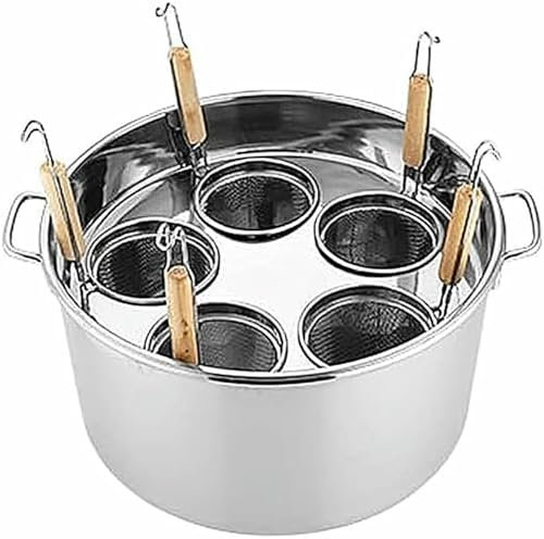 JYBNBBE Familiengröße Pasta Poedelstahl Dampftopf Mit Nudeltopf Und Einstecksieb, Dampfkorb, Küche, Dampfgarer Küche Und Sneak Mit Easy,5 Holes