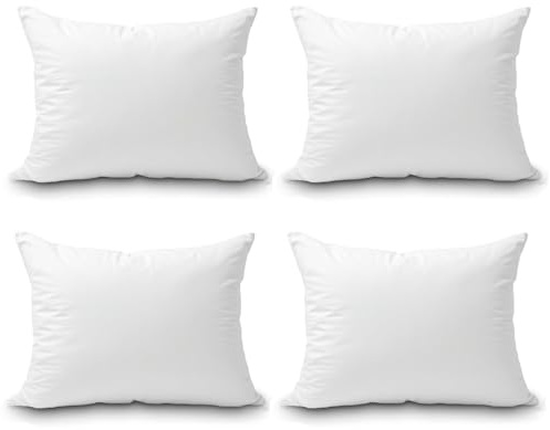 ForenTex Relleno Cojín 50x70cm Fibra Virgen Siliconada Pack de 4 | Suave y transpirable, mantiene el volumen, hipoalergénico y lavable a 30°C, ideal para fundas de cojín 50x70 de sofá o cama