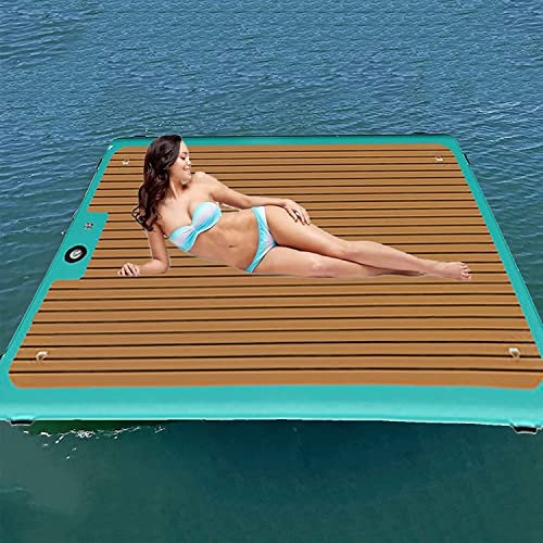 Piattaforma Galleggiante in PVC per Acqua, Isola Galleggiante Gonfiabile Portatile, molo Galleggiante Gonfiabile, Isola Galleggiante Gonfiabile, 10 Piedi