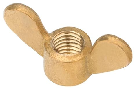 Rimmean Écrou Papillon en Laiton, 1 à 10 pièces, écrou Papillon en cuivre, M3, M4, M5, M6, M10, M12, M14, écrou à Oreilles serré à la Main(M5-10Pcs)