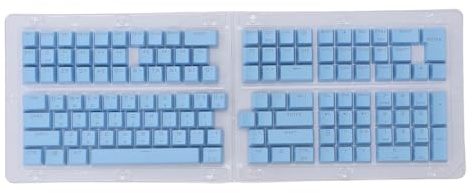 Elprico 132 Keycaps Tasti, Keycap Coreani per Tastiera Meccanica, Sostituzione del Tastiello 'altezza OEM per 61 62 64 68 72 75 84 87 88 98 100 104 108 Tastiera Meccanica (BLUE)