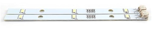 Shinekoo 2 piezas de repuesto para barra de luz LED para congelador y refrigerador RONGSHENG/HISENSE E349766 MDDZ-162A 1629348 DC12V 2W HCDM415LC