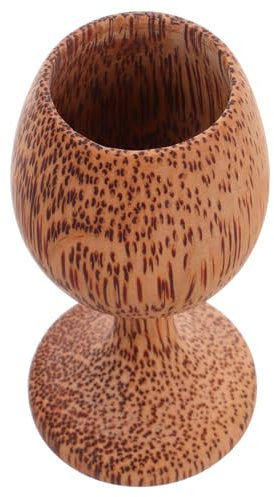 KOCKSHION Cáliz De Madera De Reutilizable Diseño De Boca Redonda Taza Multiusos Para Vino Agua y Para Camping y Ocasiones Especiales