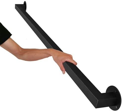 Ringhiera moderna per scale, 30366 cm, per interni ed esterni, corrimano in ferro, regolabile, durevole, facile da installare, ideale per casa e giardino, design contemporaneo