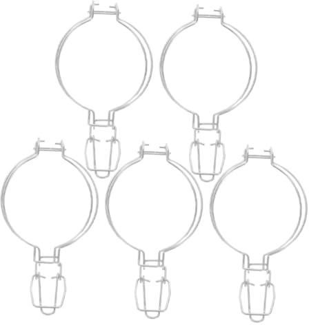 CIYODO 5 Piezas Accesorios de Sellado Inoxidable para Tarros de Boca Ancha Clips de Seguridad para Conservas y Alimentos Cocina Plateado