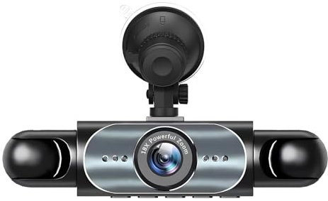 Caméra de Tableau de Bord - Enregistreur de Voiture à 4 canaux, système 1080P | Caméra de Vision Grand Angle avec Image de recul arrière, Carte mémoire 32G Dash cam pour la détection des