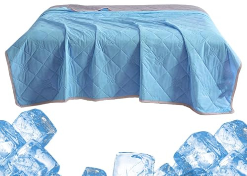 Zasdvn Coperte rinfrescanti per il sudore notturno – Coperta fredda per persone con sudore notturno,copriletto double-face traspirante contro casa dormitorio campeggio
