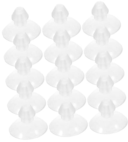 HORIALENCE Ventose Trasparenti Riutilizzabili da 18mm in Pvc 100 Pezzi e Facili da Installare Forte Aspirazione per Decorazioni Domestiche su Porte di Vetro e Lavandini