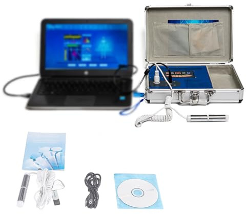 DJFYVAEIO Quantenresonanz-Magnetfeldanalysator, 50 Gesundheitstests, 3D-Analysefunktion, Kompatibel Mit Windows, Unterstützt Mehrere Sprachen, Erstellt Schnell Berichte A
