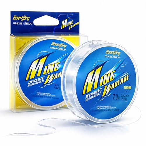 Fil de pêche monofilament transparent 200 m (2 x 100 m), fil de pêche en nylon solide et clair, ligne de bas de ligne pour montages, ligne invisible pour la pêche, la décoration et le bricolage