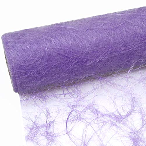 Tischläufer Lavendel Sizoweb hell lila Tischband 30cm breit 25 Meter Rolle + 100 Dekodiamanten Gratis(30cm Breite, Lavendel)