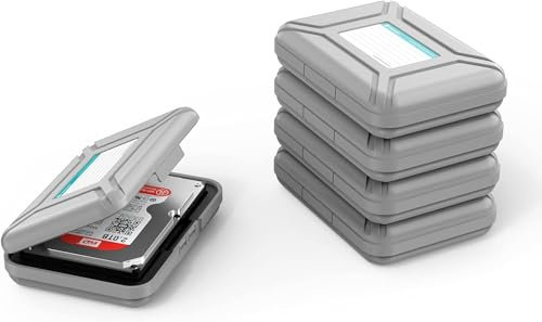 Yottamaster Etui de Protection Disque Dur 3,5 Pouces Antistatique Antichoc Anti poussière (Un Ensemble de 5)