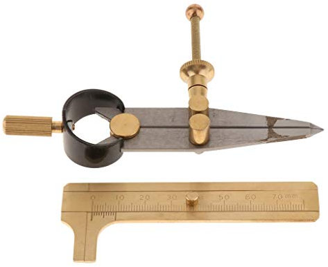 Tubayia 0-80mm Messschieber Messmikrometer + Bogenzirkel Messgerät für Leder Handwerk