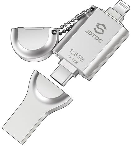 MFi-zertifizierter 128GB USB-Stick-Für-iPhone-Transfer-Speicher 3 IN 1 USB-Flash-Laufwerk-iPhone-Speichererweiterung Lightning-USB-Stick-iPad USB C Stick Android Foto-Stick-iPhone iPad Daten Stick