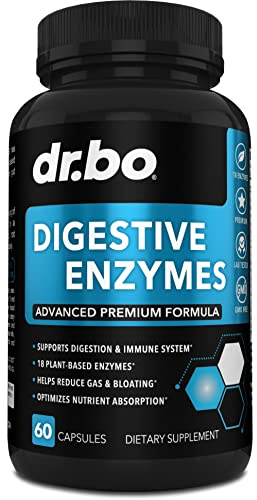 Digestive Enzymes Supplements Plant Based - Pancreatic & Proteolytic Super Digestion Enzyme Supplement Pills Aid for Bloating Relief for Women & Men - Lipase, Amylase, Bromelain, Protease & Cellulase