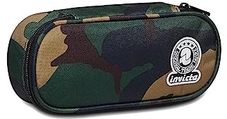 Invicta Federmäppchen, Mäppchen, Federtasche für Schreibwaren, Mädchen&Jungen, Schule und Gymnasium, Teenager, grün